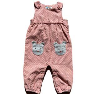 babyBoden Pink Corduroy Overalls (12-18M)